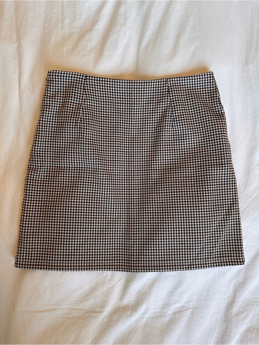 Classic Black and White Gingham Mini Skirt - Women's
